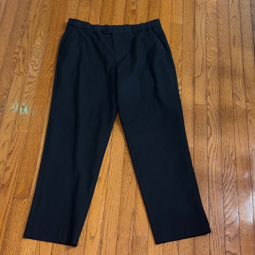 Men's Black Dress Trousers - Classic Tailored Fit